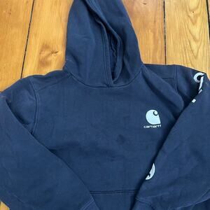 Navy carhartt hoodie with white